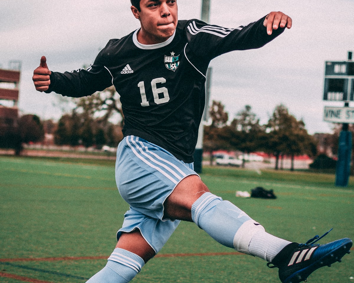 Gus Feeny playing soccer
